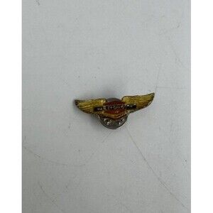 Vintage Harley Davidson Gold Toned Wing Pin Vest Jacket Pinback